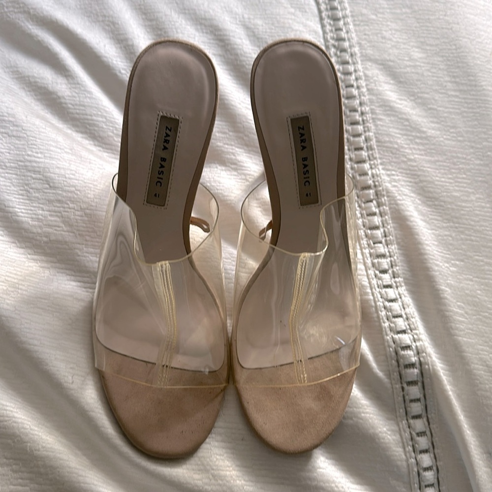 Zara clear pvc heels